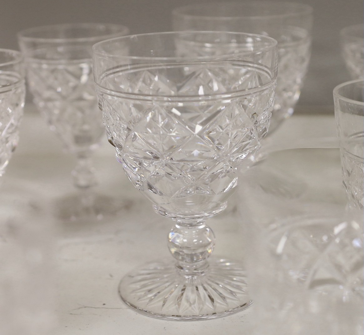 A suite of Stuart drinking glasses